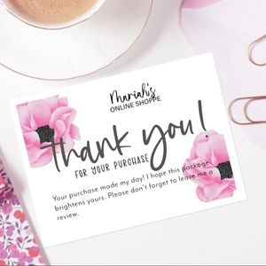 Personalized thank you cards